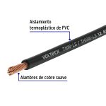 Cable THHW 12 AWG CCA Negro, VOLTECK Por Metro