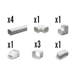 Kit De Canaletas PVC Para Tuberia Aire Acondicionado - Imagen 2