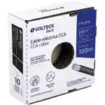 Rollo de 100 m de cable THHW 10 AWG CCA Negro, VOLTECK