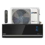 AIRE ACONDICIONADO DE 12,000 BTU TRIPLE-INVERTER DE 220V YORK WiFi NEGRO