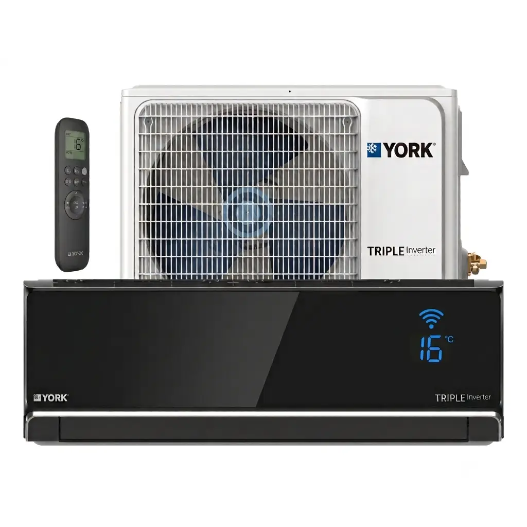 Gemini_Generated_Image_x9k5myx9k5myx9k5 AIRE ACONDICIONADO DE 24,000 BTU TRIPLE-INVERTER DE 220V YORK WiFi NEGRO - Imagen 1