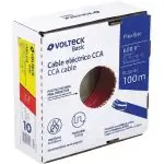 Rollo de 100 m de cable THHW 10 AWG CCA Rojo, VOLTECK