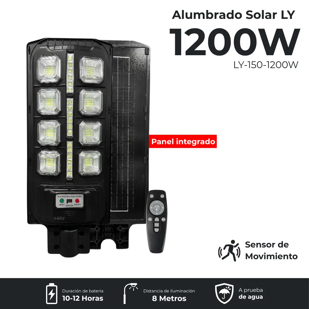 17 Lampara De Alumbrado Solar 1200w - Imagen 1