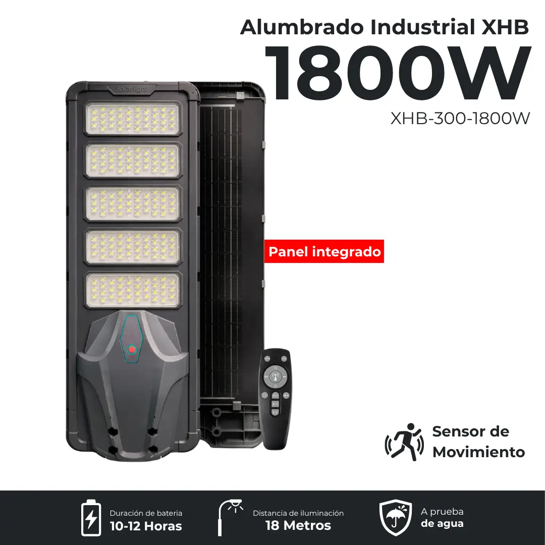6 Lampara De Alumbrado Solar 1800w Industrial - Imagen 1